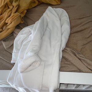 white bathrobe